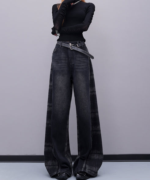 Plaid Switch Jeans